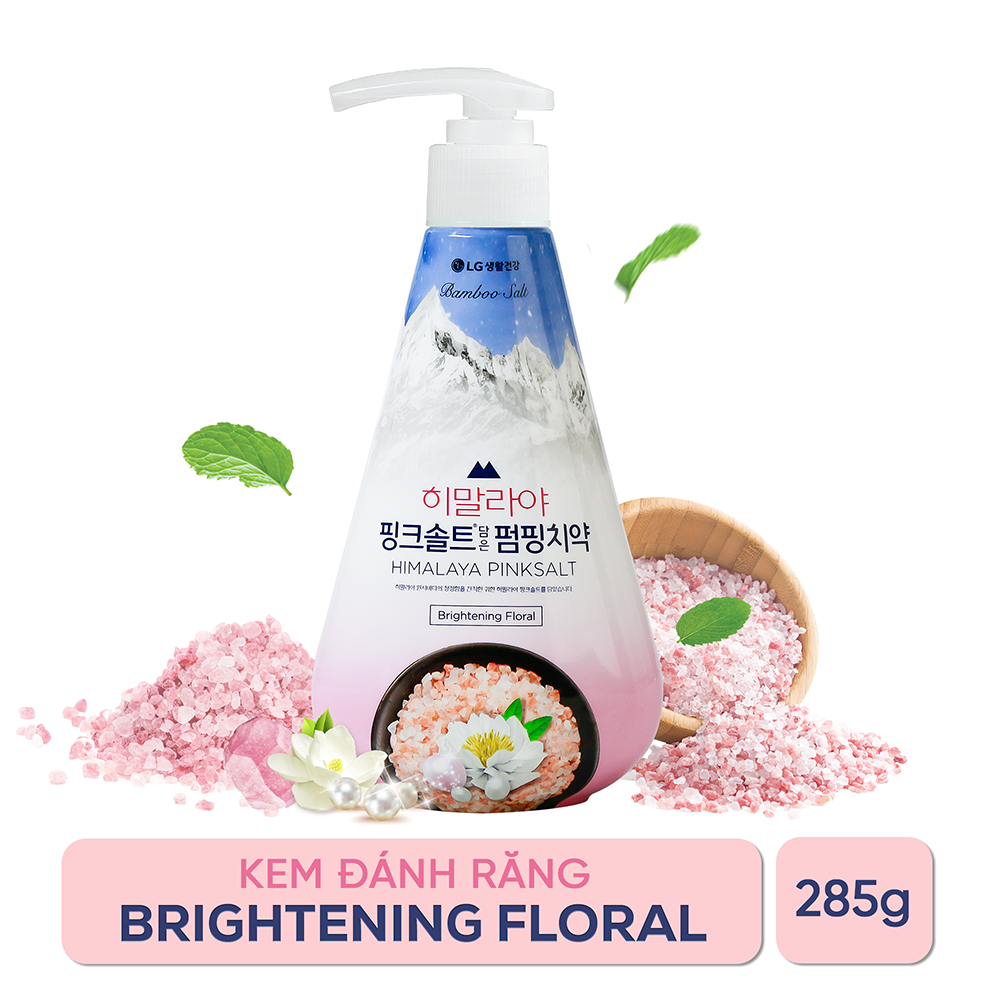 Kem đánh răng Bamboo Salt Himalaya Pink Salt Brightening Floral Mint  285g